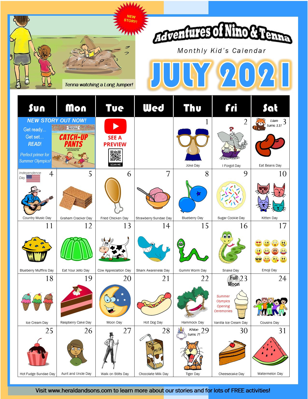 Monthly Kid’s Calendars – Herald and Sons Publishing